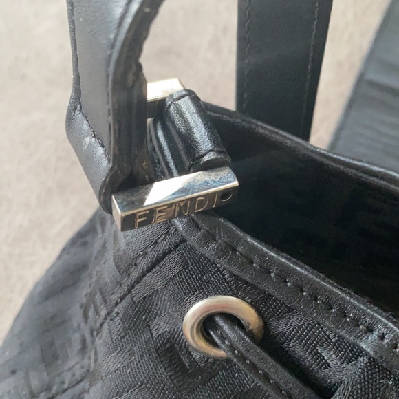 Fendi small zucchino canvas drawstring baguette - Picture 15 of 16